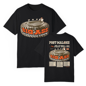Post Malone Jelly Roll Big Ass Stadium Tour 2025 T-Shirt For Women - Image 3