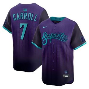 Men's Arizona Diamondbacks #7 Corbin Carroll Nike Purple 2025 City Connect Limited Player Jersey - Image 3