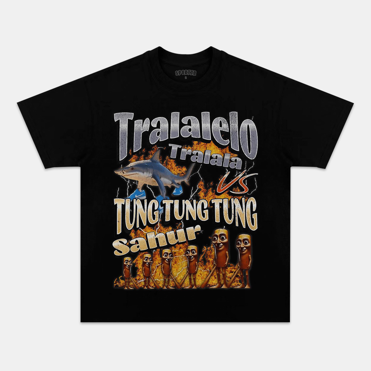 TRALALERO TRALALA  VS TUNG TUNG SAHUR TEE