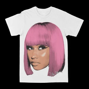 Nicki Minaj "Big Face Pink Hair" Graphic Tee - Image 2