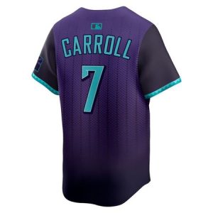 Men's Arizona Diamondbacks #7 Corbin Carroll Nike Purple 2025 City Connect Limited Player Jersey - Image 2