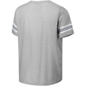 NFL Men's Officially Licensed Gray Team Color Primary Logo Arched Wordmark Performance Crewneck Short Sleeve T-Shirt - Image 3