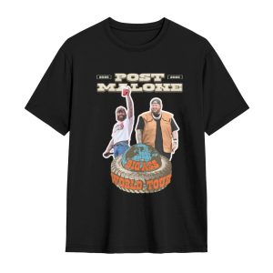 Post Malone Jelly Roll Big Ass Stadium Tour 2025 T-Shirt For Men - Image 7