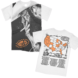 Post Malone Jelly Roll Big Ass Stadium Tour 2025 T-Shirt For Men - Image 8